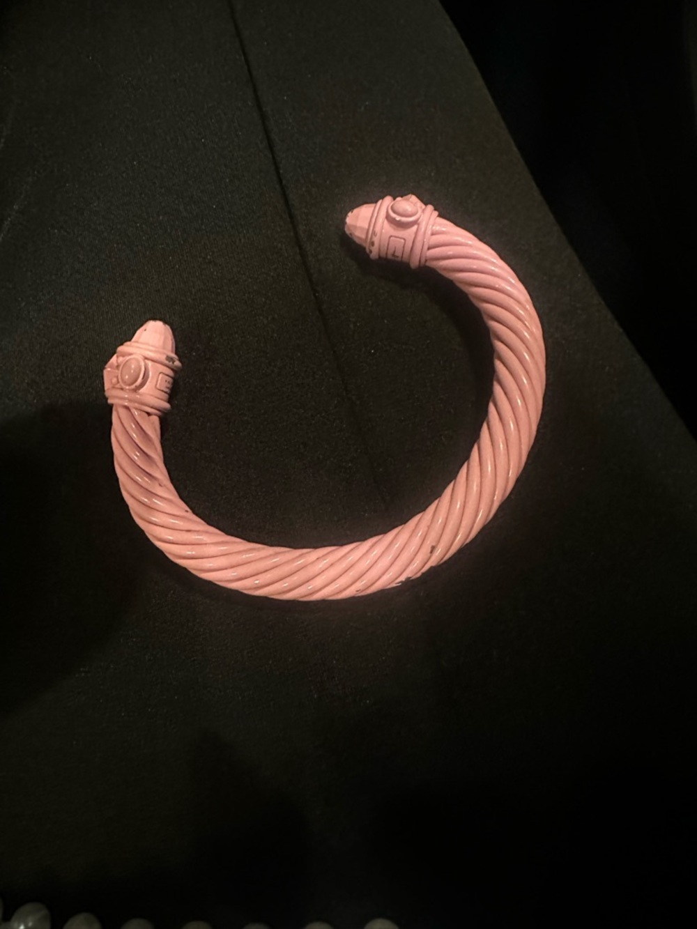 David Yurman Pink Twisted Cable Cuff Bracelet
